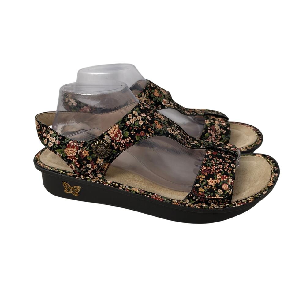 Alegria Kerri Sandals Womens Size 11 Floral Earthy Bloom Leather T-Strap